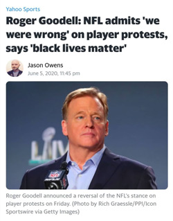 NFL Black Lives Matter Message